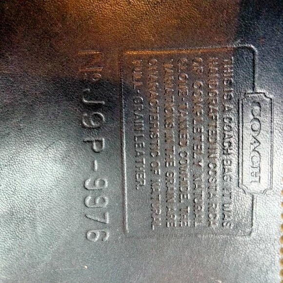 Coach Anderson 9976 Black Leather Shoulder Bag Vintage Made In Costa Rica - Picture 5 of 5